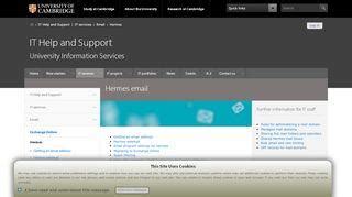 hermes cambridge email login|cambridge email portal.